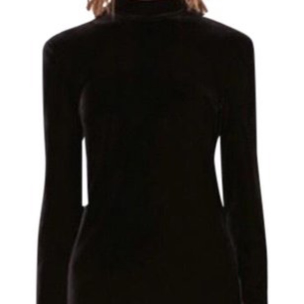 Rebecca Taylor Black Short Velvet Night Out Dress